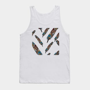 Aboriginal Art - Feather Wetland Pattern Tank Top